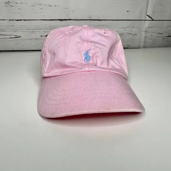 Polo Ralph Lauren Pink with light blue Pony logo Toddler Baseball cap
